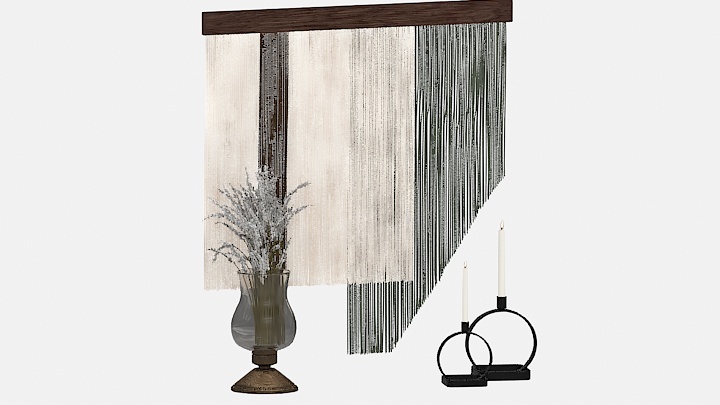 渲染模型_窗帘260