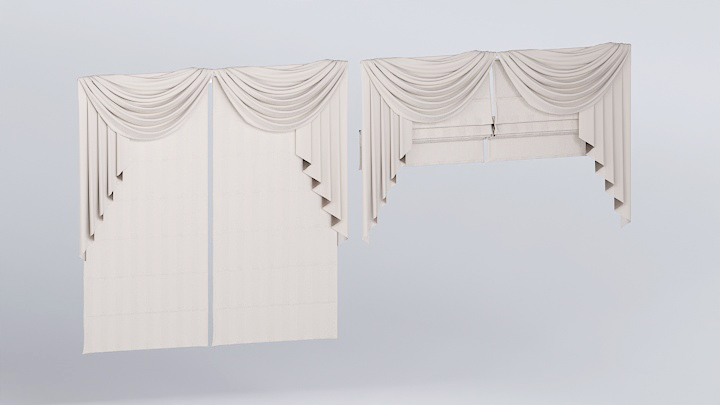 渲染模型_窗帘266