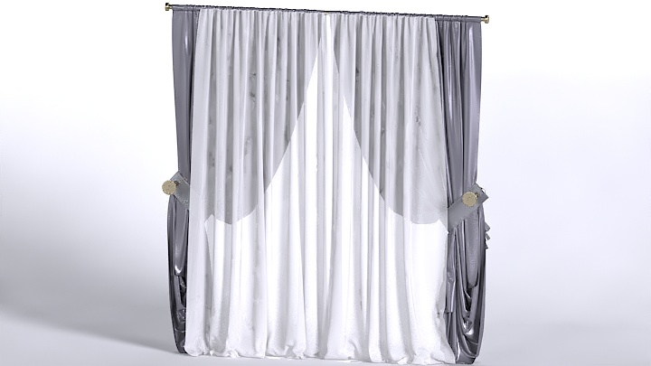 渲染模型_窗帘273