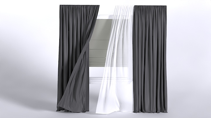 渲染模型_窗帘283