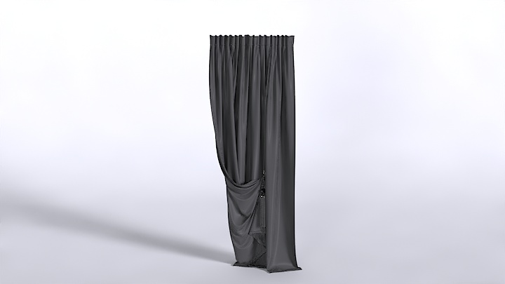 渲染模型_窗帘291