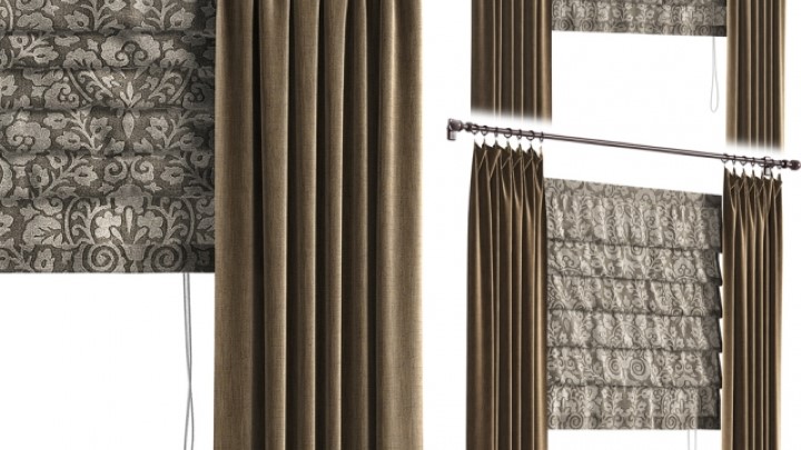 渲染模型_窗帘320