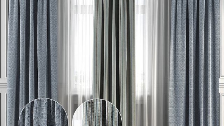 渲染模型_窗帘343