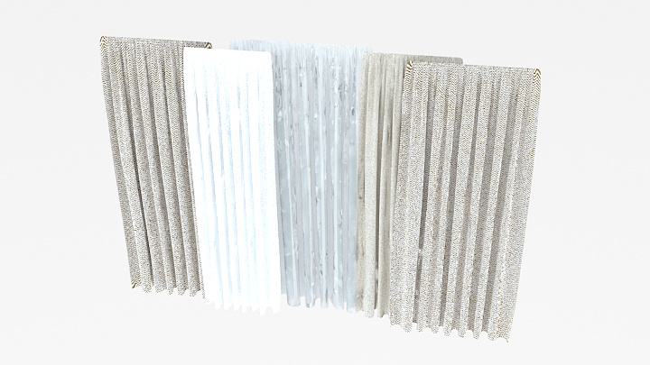 渲染模型_窗帘354