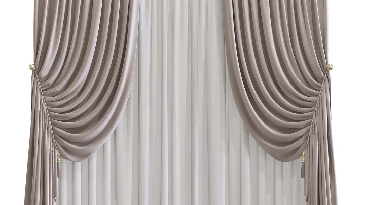 渲染模型_窗帘371