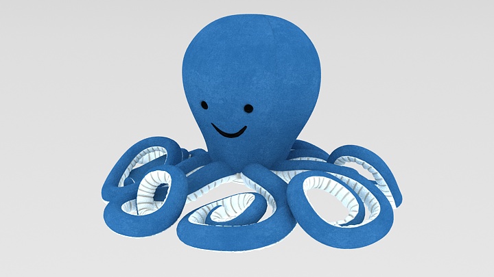 渲染模型_章鱼玩偶001