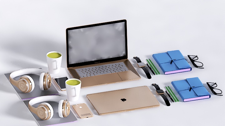 渲染模型_笔记本009