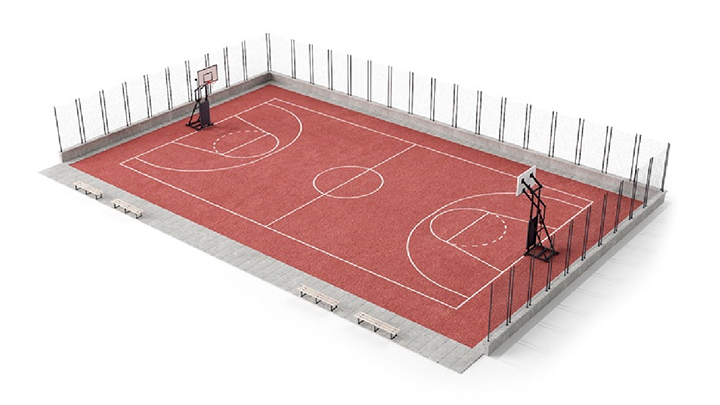 渲染模型_篮球场002