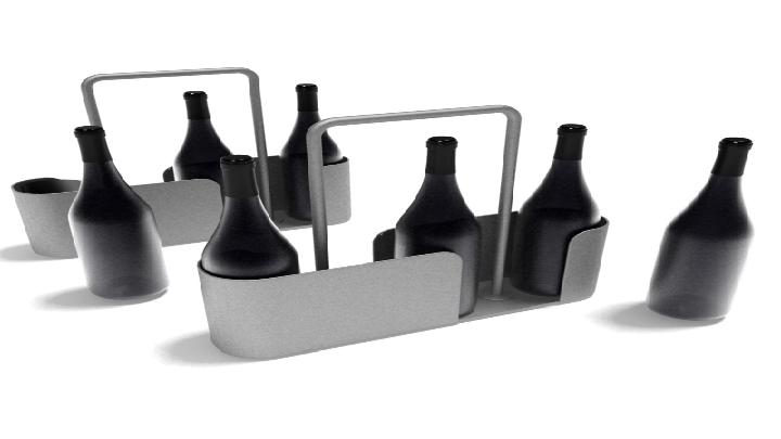 渲染模型_红酒杯红酒架005