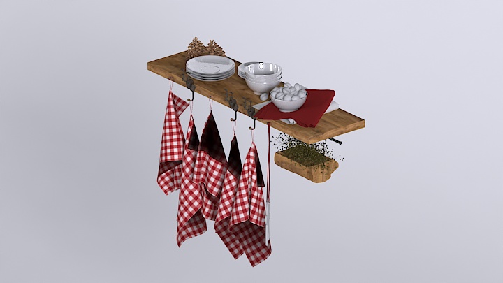 渲染模型_置物台001