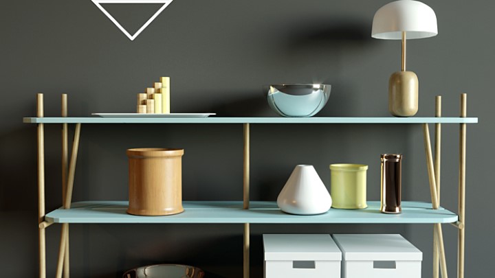 渲染模型_置物架057