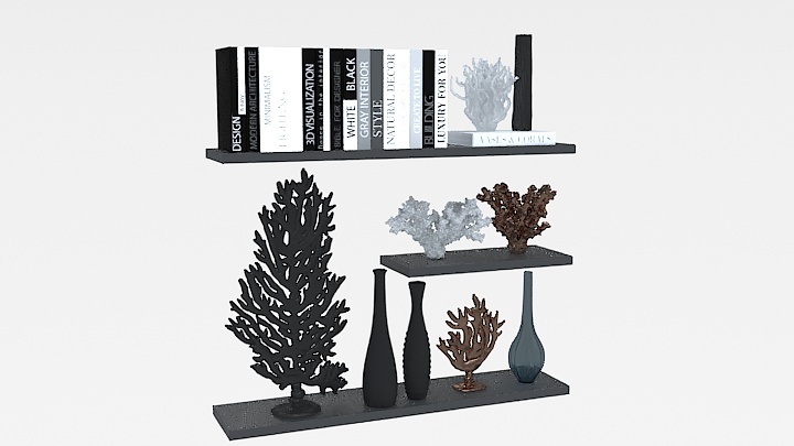 渲染模型_置物架068