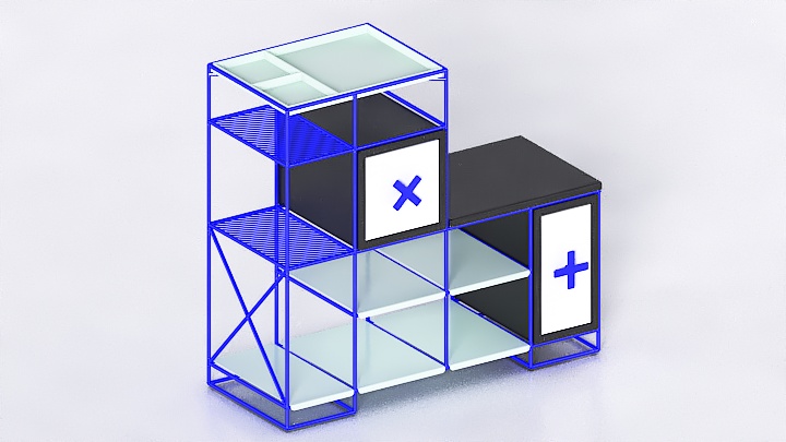 渲染模型_置物架072