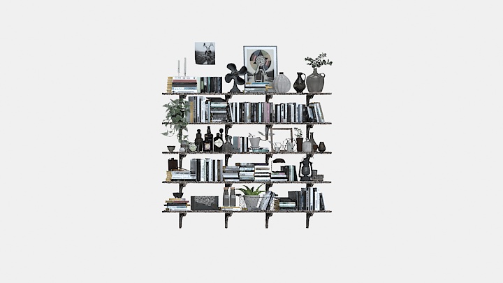 渲染模型_置物架079