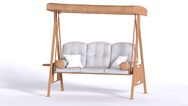 渲染模型_花园秋千001