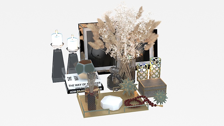 渲染模型_花瓶装饰004