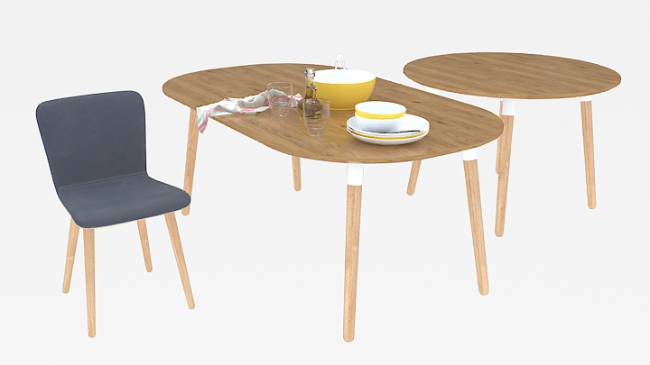 渲染模型_茶几椅子006