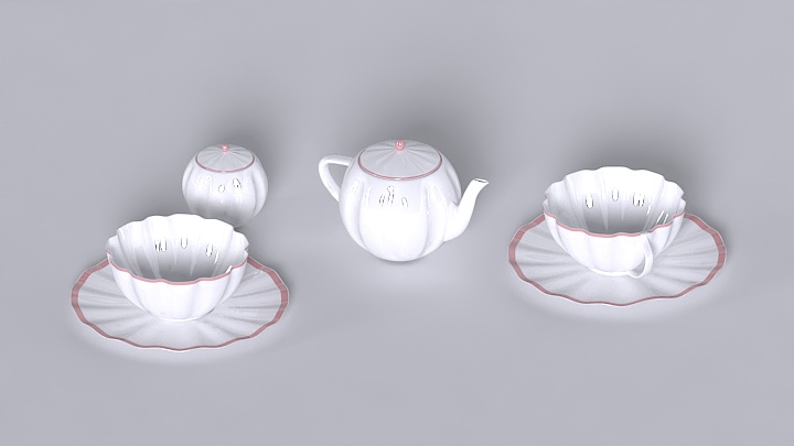 渲染模型_茶杯001