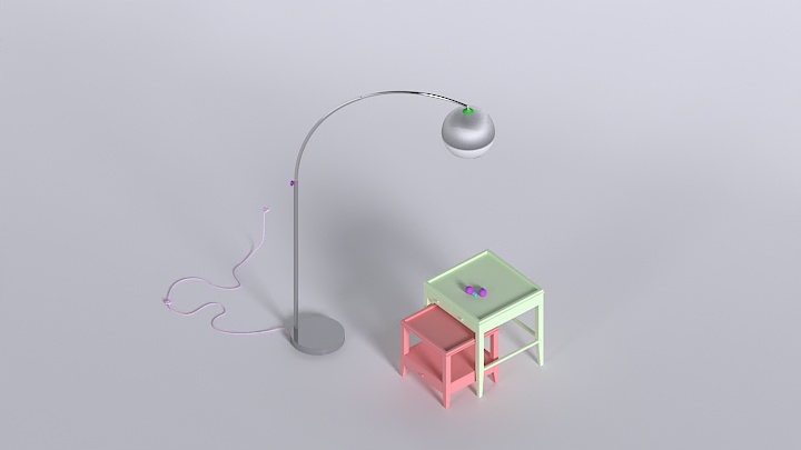 渲染模型_落地灯026