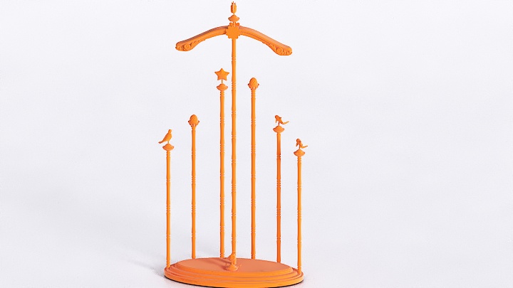 渲染模型_衣服展示架004