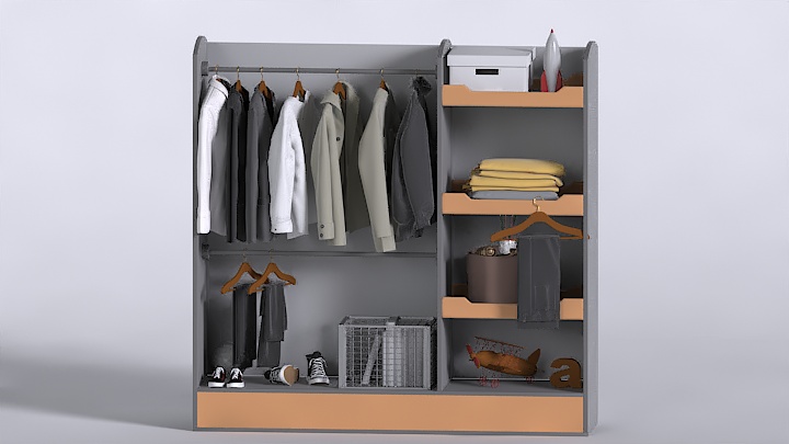 渲染模型_衣架011