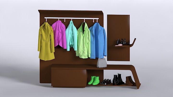 渲染模型_衣架013