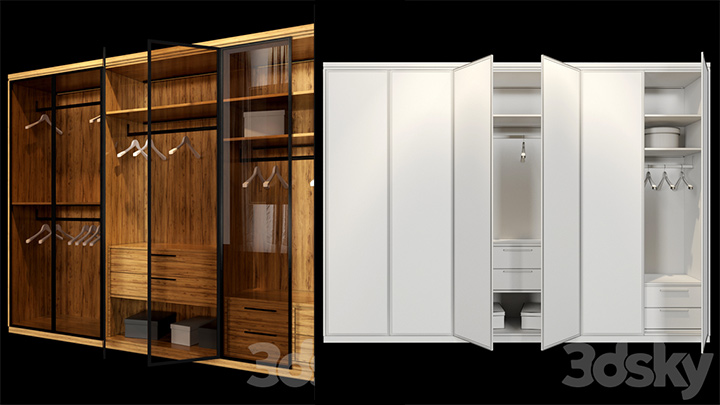 渲染模型_衣柜040