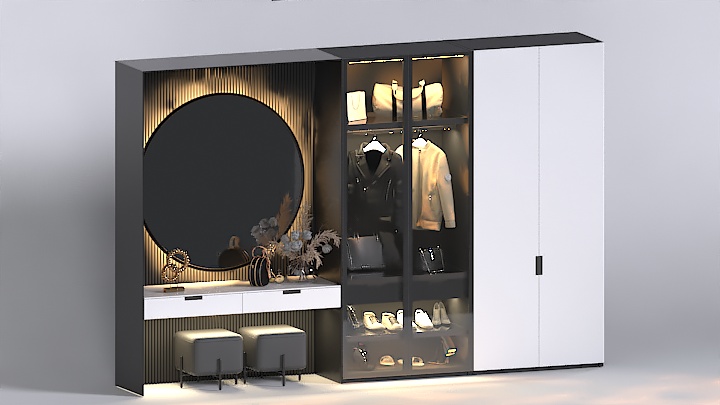 渲染模型_衣柜067