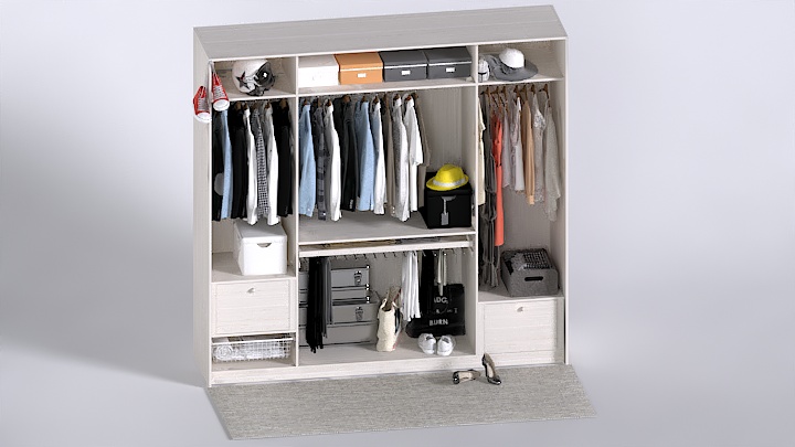 渲染模型_衣柜069