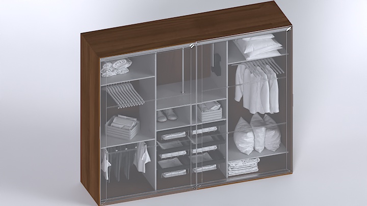 渲染模型_衣柜077