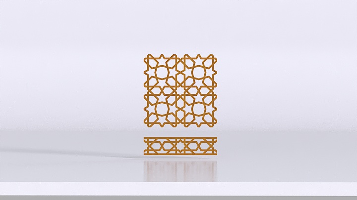 渲染模型_装饰木纹001