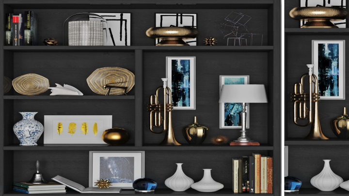 渲染模型_装饰柜002