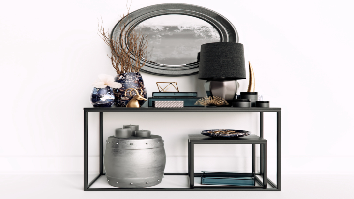 渲染模型_装饰柜003