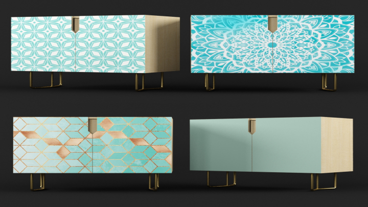 渲染模型_装饰柜007