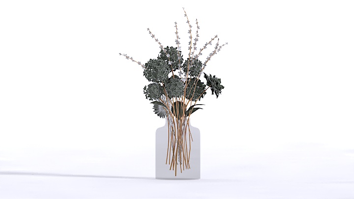 渲染模型_装饰花卉001