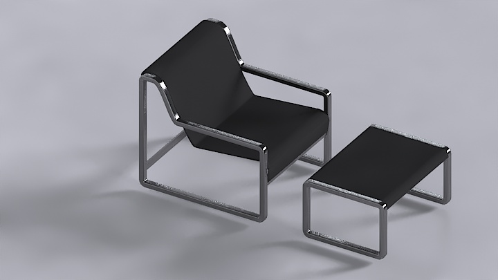 渲染模型_躺椅035