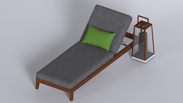 渲染模型_躺椅036
