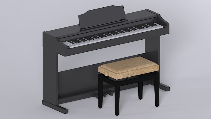 渲染模型_钢琴007