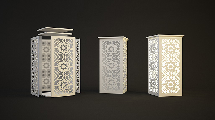 渲染模型_镂空墙体001