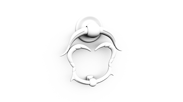 渲染模型_门把手014