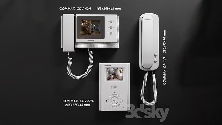 渲染模型_门禁电话001