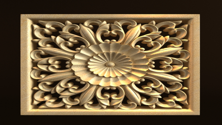 渲染模型_雕花016