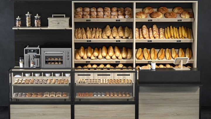 渲染模型_面包橱柜001