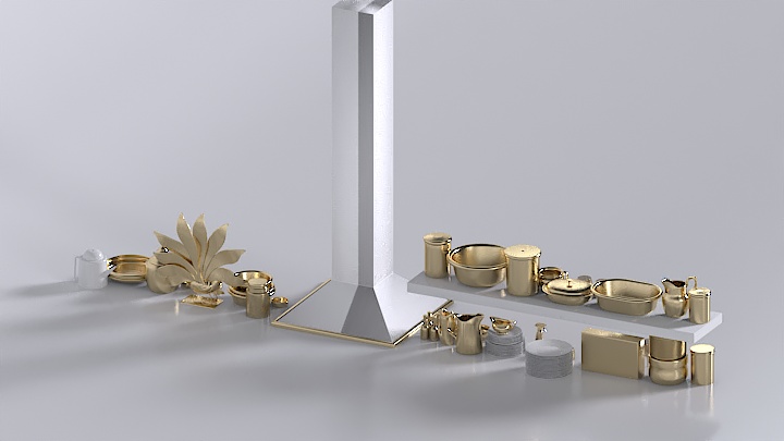 渲染模型_餐具043