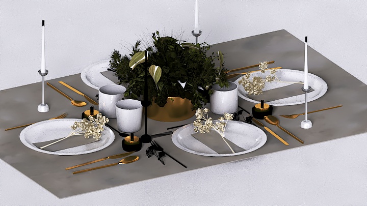 渲染模型_餐具085