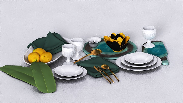 渲染模型_餐具087