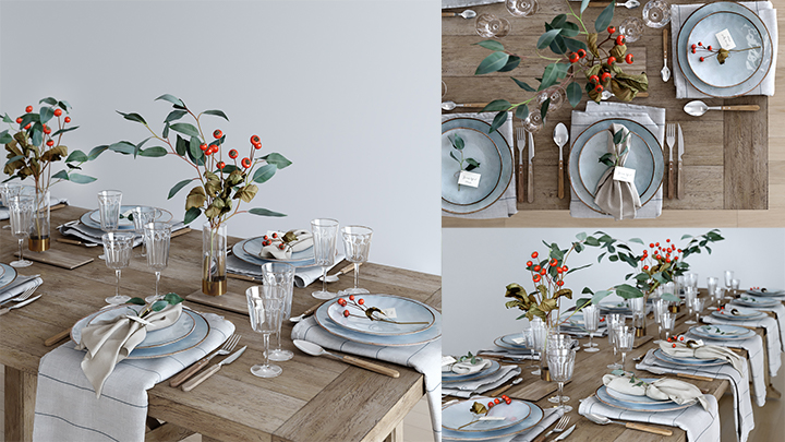 渲染模型_餐桌020