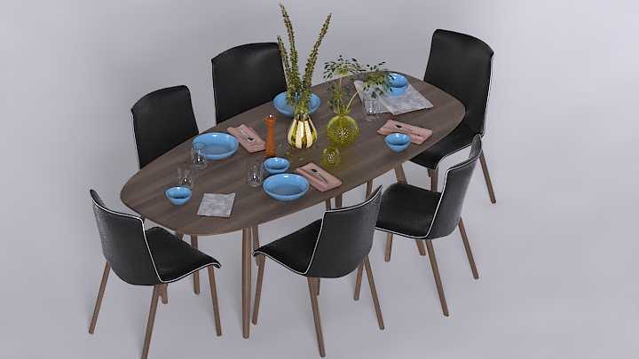 渲染模型_餐桌076