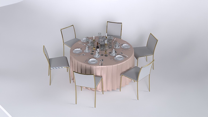 渲染模型_餐桌085