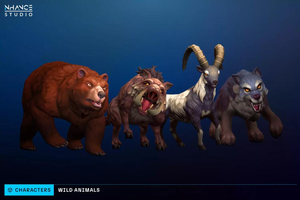 Stylized Wild Animals Pack v2.0卡通动物